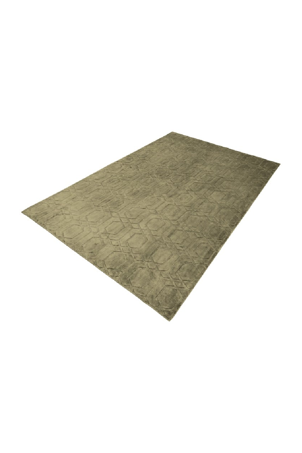 Olive Green Viscose Carpet 6'5" x 10' | OROA Liva | Oroa.com