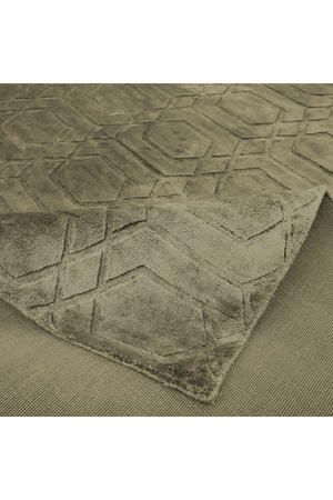 Olive Green Viscose Carpet 6'5" x 10' | Richmond Interiors Liva | Oroa.com