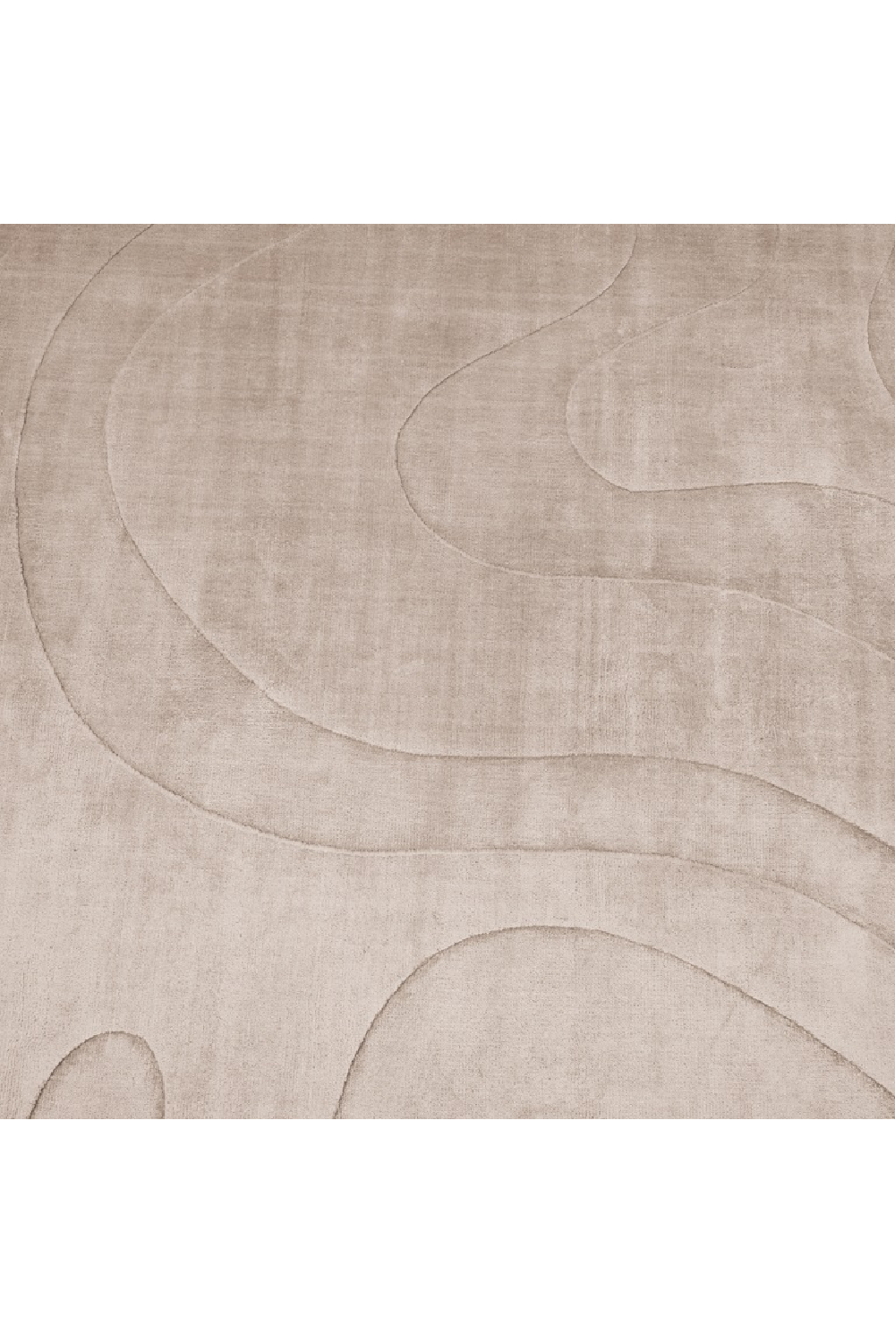 Beige Viscose Round Carpet | OROA Addison | Oroa.com