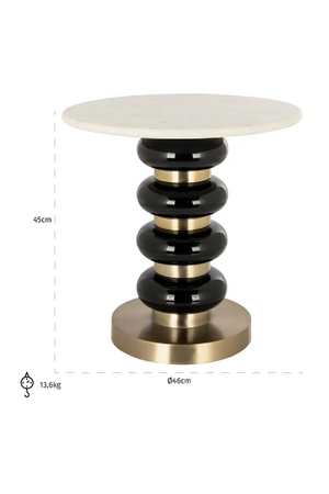 White Marble Side Table | Richmond Interiors Boann | Oroa.com