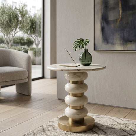   White Marble Side Table | Oroa.com