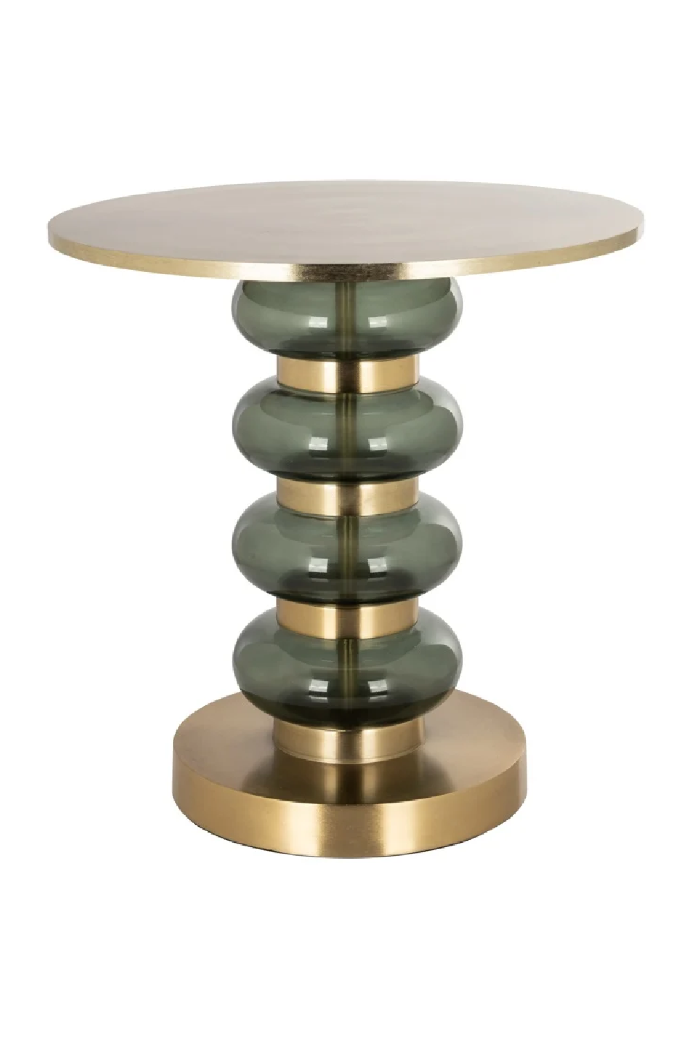 Green Glass Pedestal End Table | OROA Dalina | Oroa.com