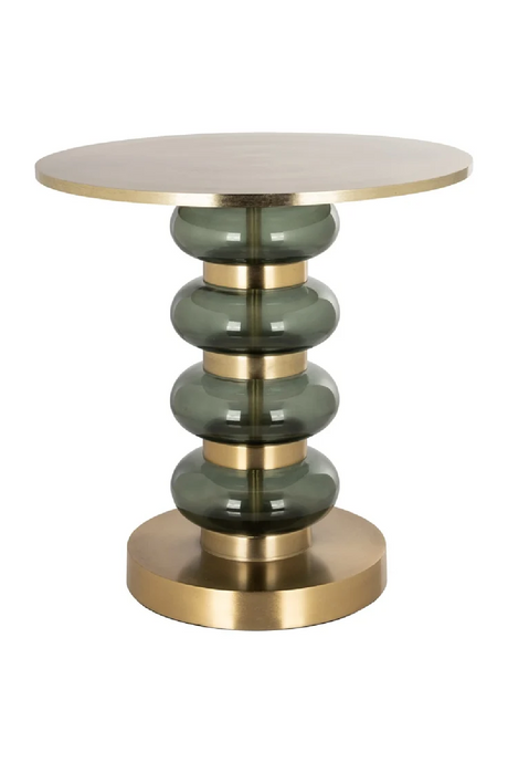 Green Glass Pedestal End Table | Richmond Interiors Dalina | Oroa.com
