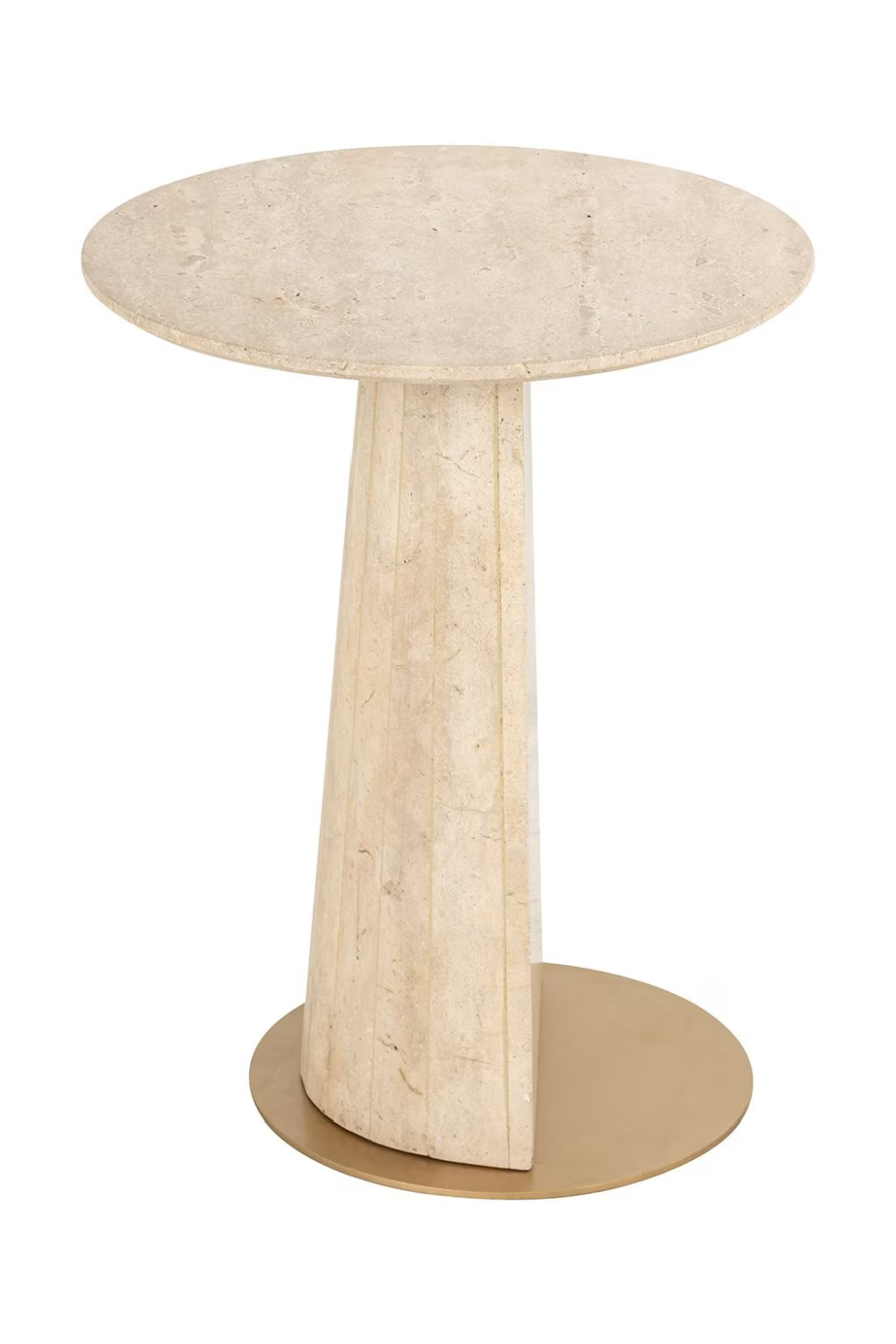Travertine Pedestal End Table | Richmond Interiors Kibo | Oroa.com