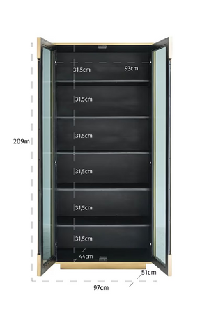 Gold 2-Door Cabinet | Richmond Interiors Finsbury | Oroa.com