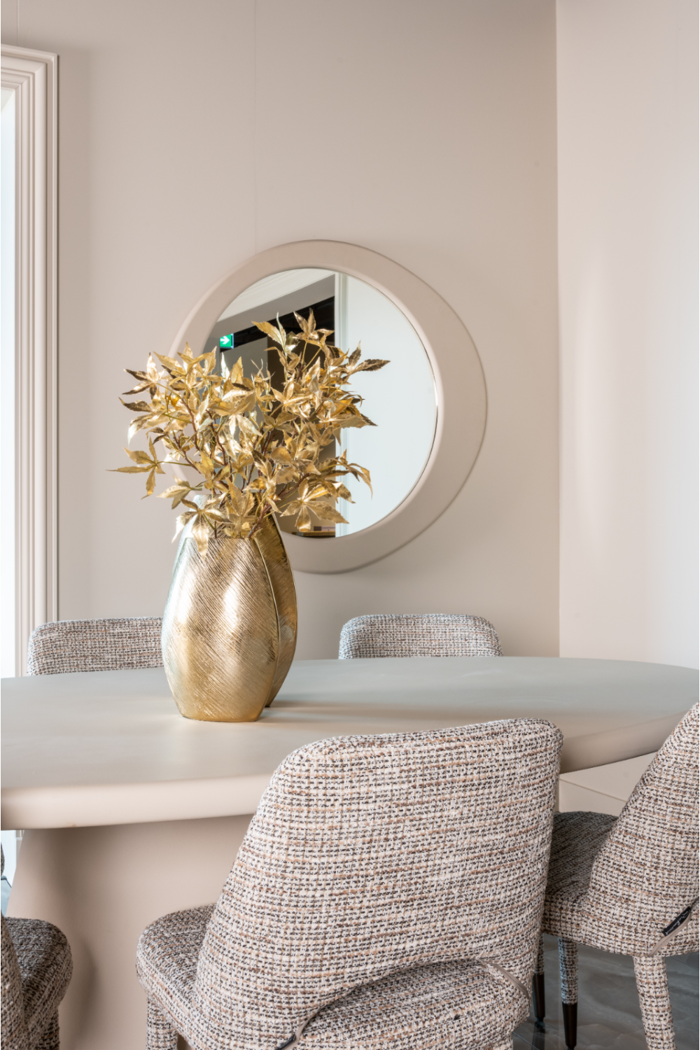 Beige Asymmetrical Mirror | OROA Clayton | Oroa.com