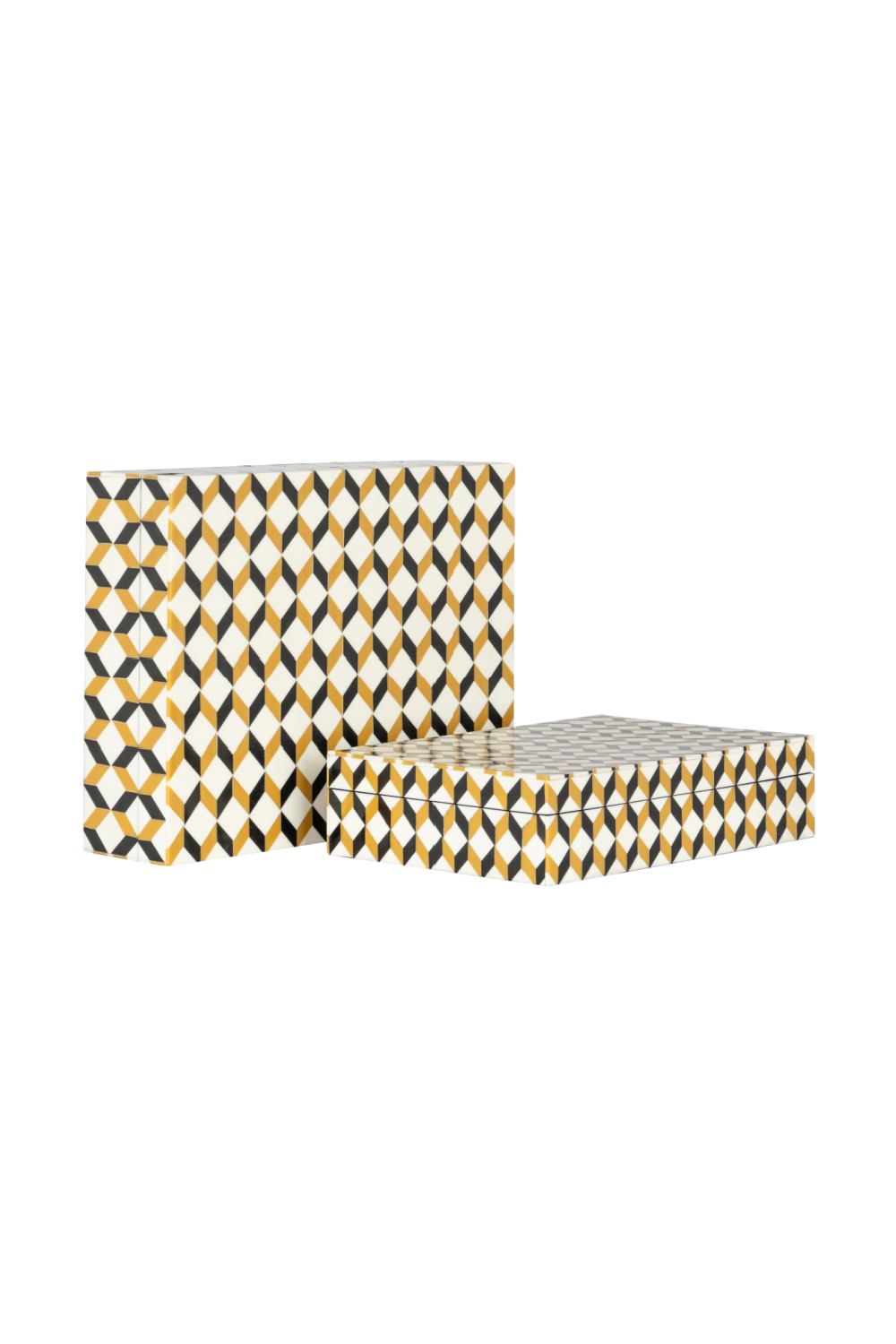 Zig-Zag Patterned Storage Boxes (2) | OROA Frences | Oroa.com