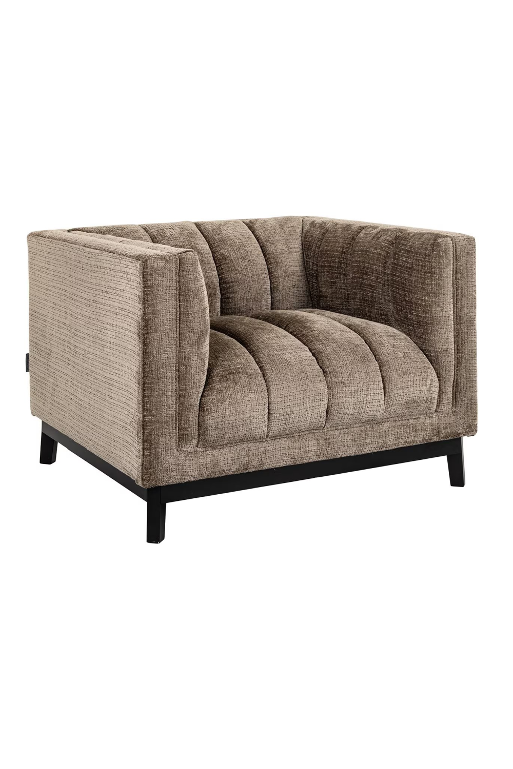 Taupe Chenille Lounge Chair | OROA Beaudy | Oroa.com