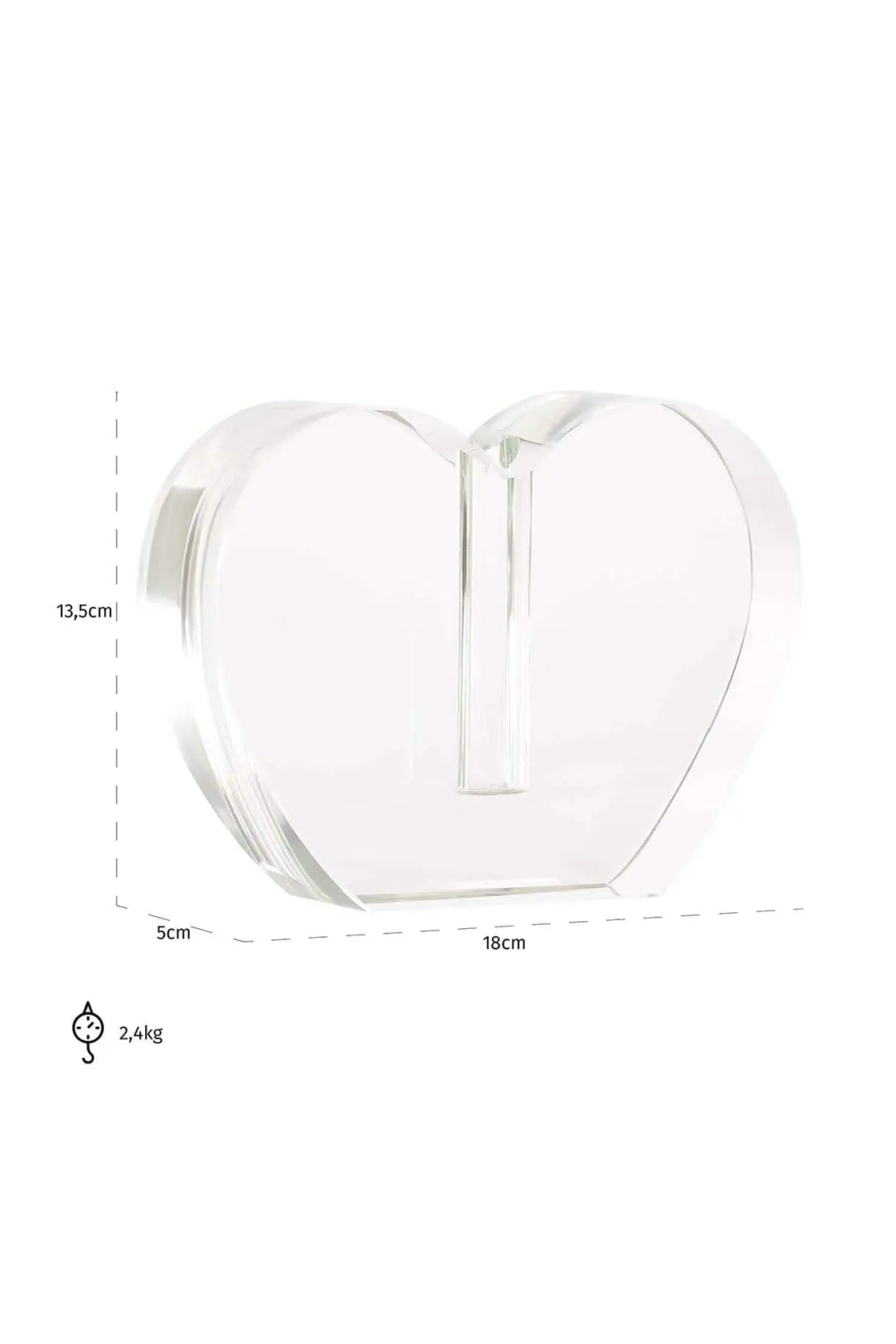 Heart Shaped Glass Candle Holder | Richmond Interiors Sana | Oroa.com