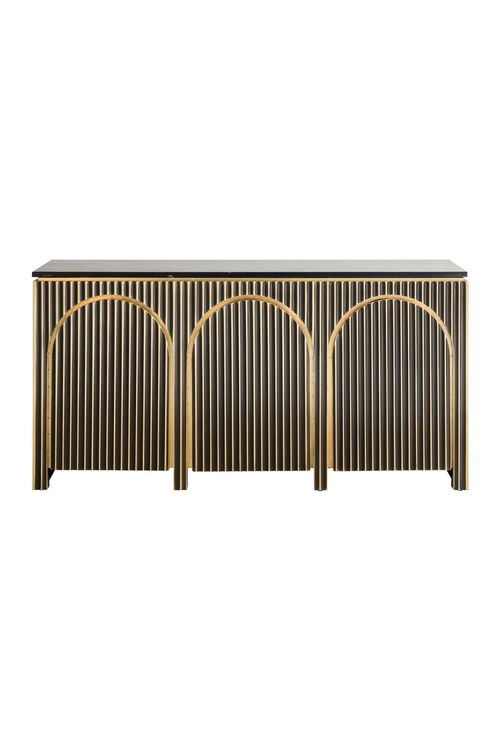 Gold Cladded 3-Door Sideboard | OROA Les Arcs | Oroa.com