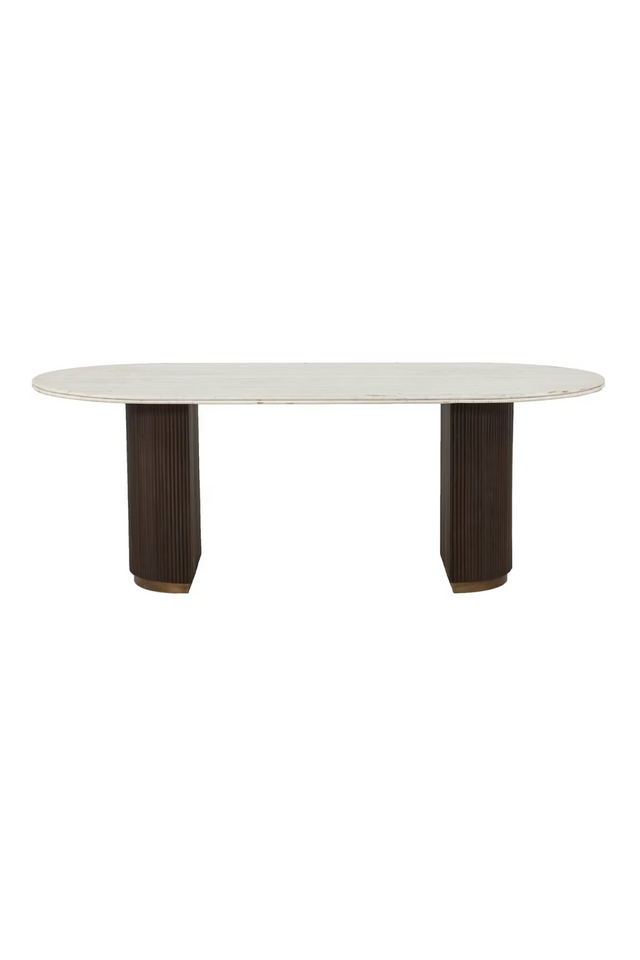 Ribbed Wood Base Dining Table | Richmond Interiors Mayfield | Oroa.com