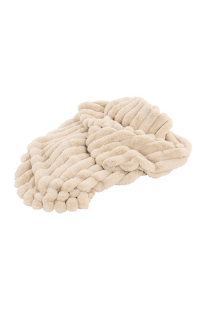 Cream Furry Channeled Blanket | Richmond Interiors Cato | Oroa.com