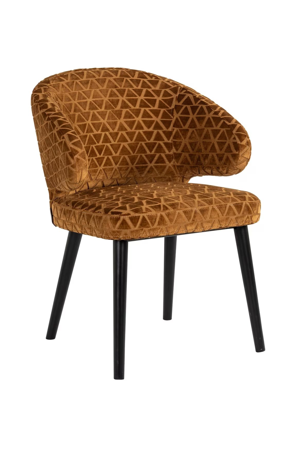 Gold Triangle Pattern Dining Chair | OROA Indigo | Oroa.com