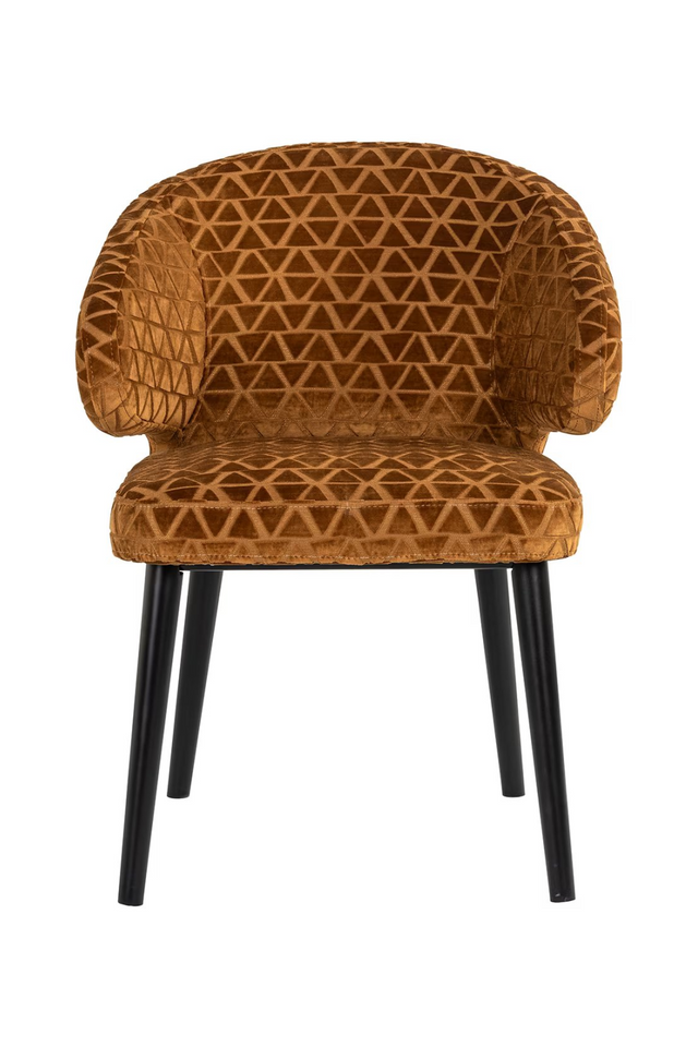 Gold Triangle Pattern Dining Chair | Richmond Interiors Indigo | Oroa.com