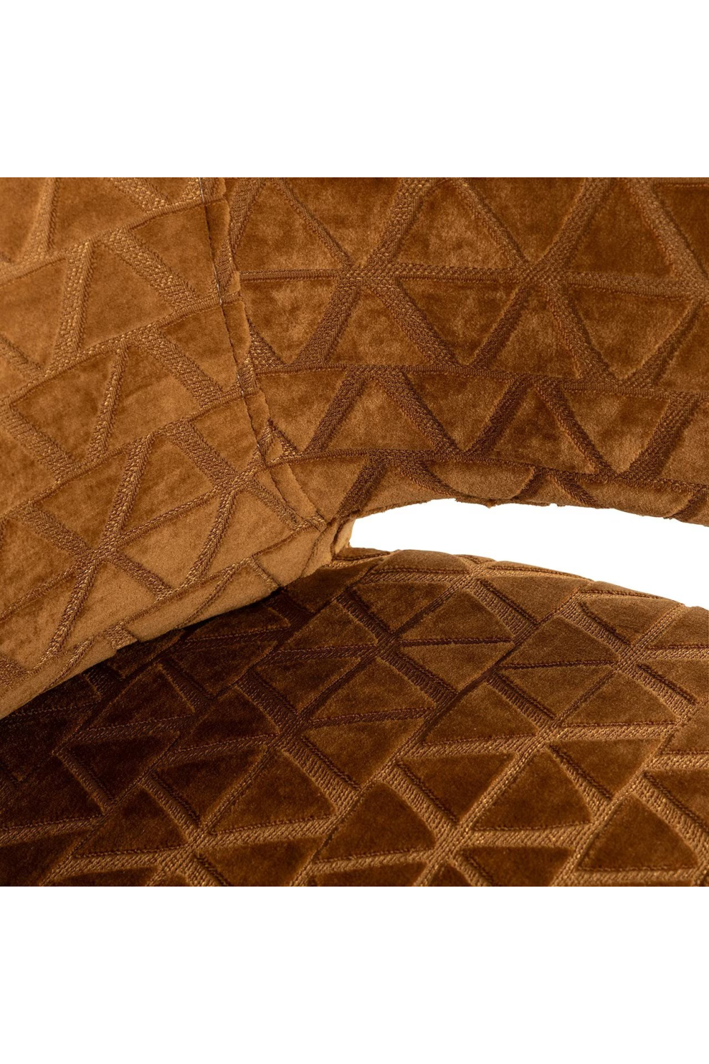 Gold Triangle Pattern Dining Chair | Richmond Interiors Indigo | Oroa.com