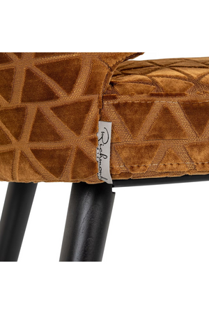 Gold Triangle Pattern Dining Chair | Richmond Interiors Indigo | Oroa.com