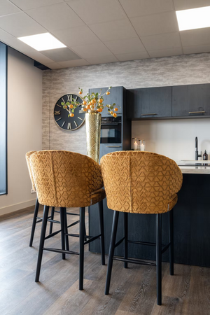 Triangle Patterned Counter Stool | Richmond Interiors Indigo | Oroa.com