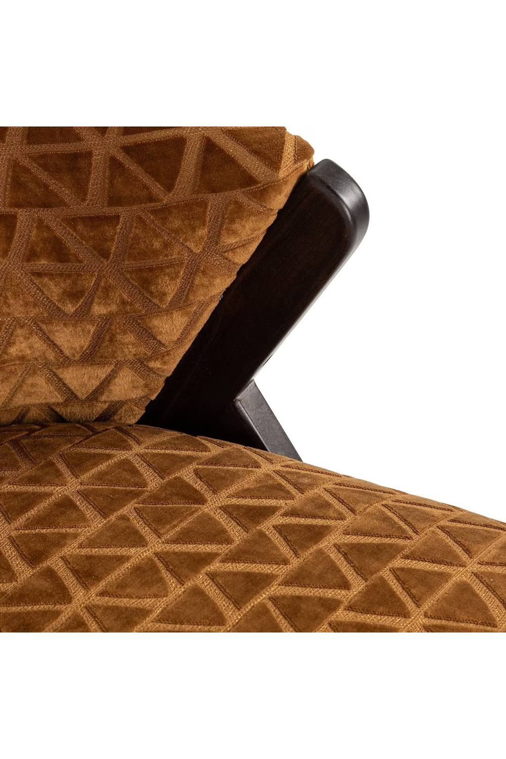 Gold Triangle Patterned Lounge Chair | OROA Mia | Oroa.com