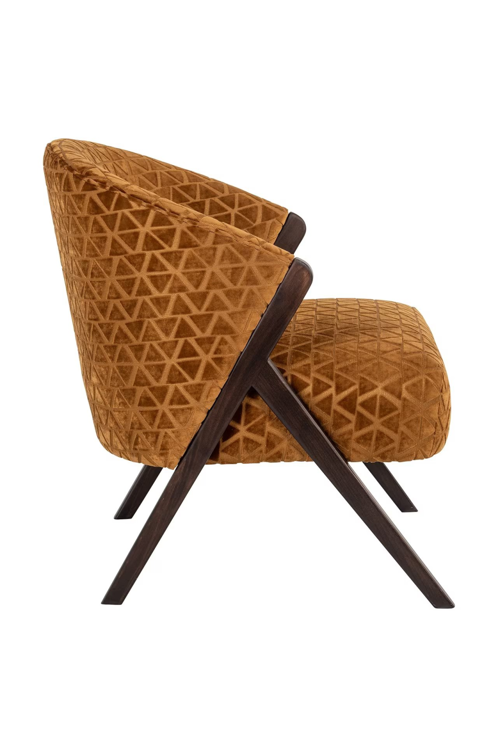 Gold Triangle Patterned Lounge Chair | OROA Mia | Oroa.com