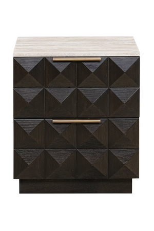 Brown Oak 2-Drawer Nightstand | Richmond Interiors Claremont | Oroa.com