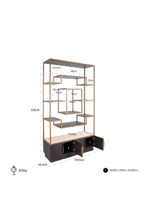 Brown Oak Display Cabinet | Richmond Interiors Claremont | Oroa.com