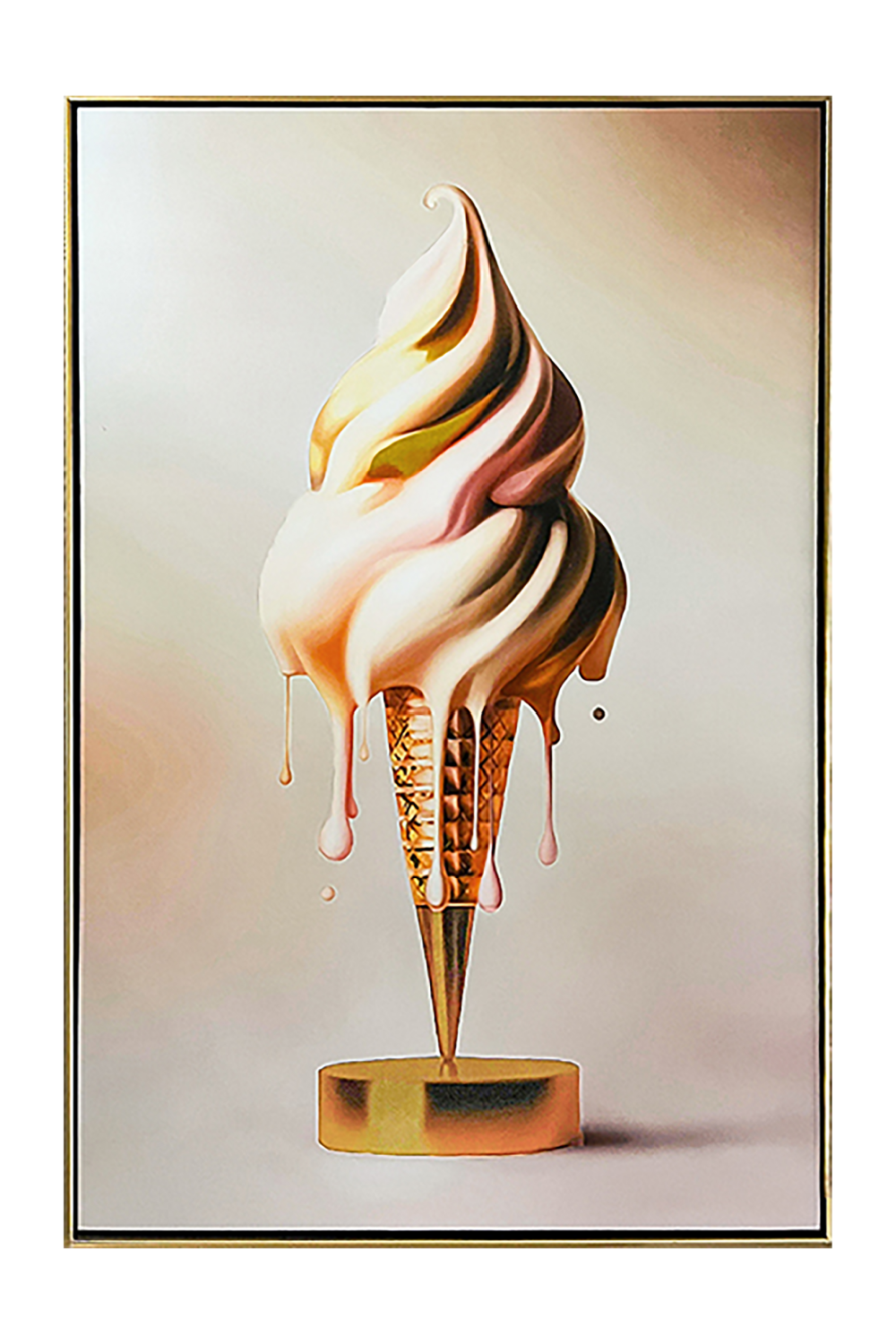 Gold Cone Wall Art | OROA Icecream | Oroa.com