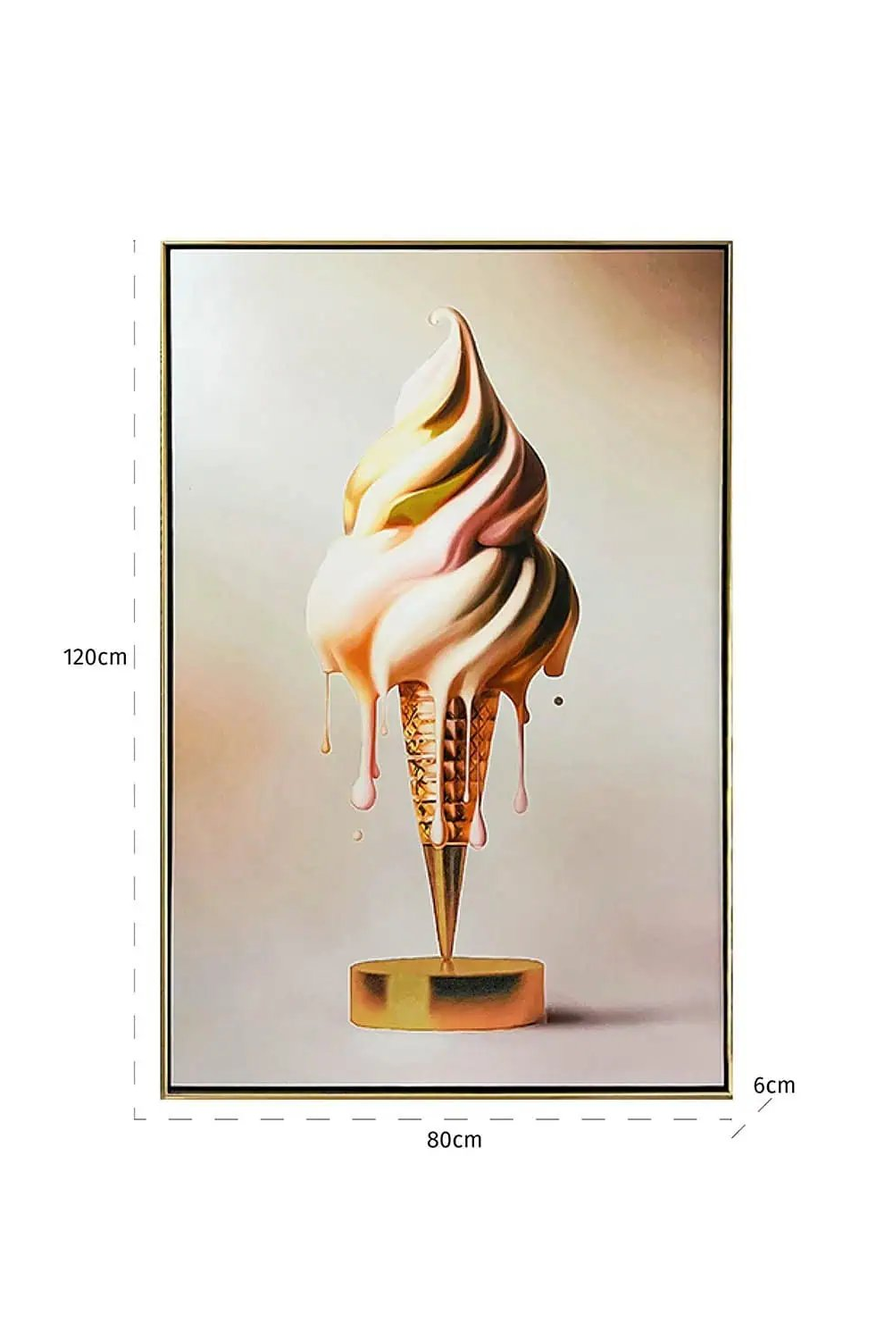 Gold Cone Wall Art | OROA Icecream | Oroa.com