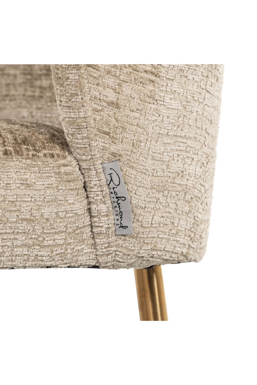 Beige Curved-Back Dining Chair | OROA Cannon | Oroa.com