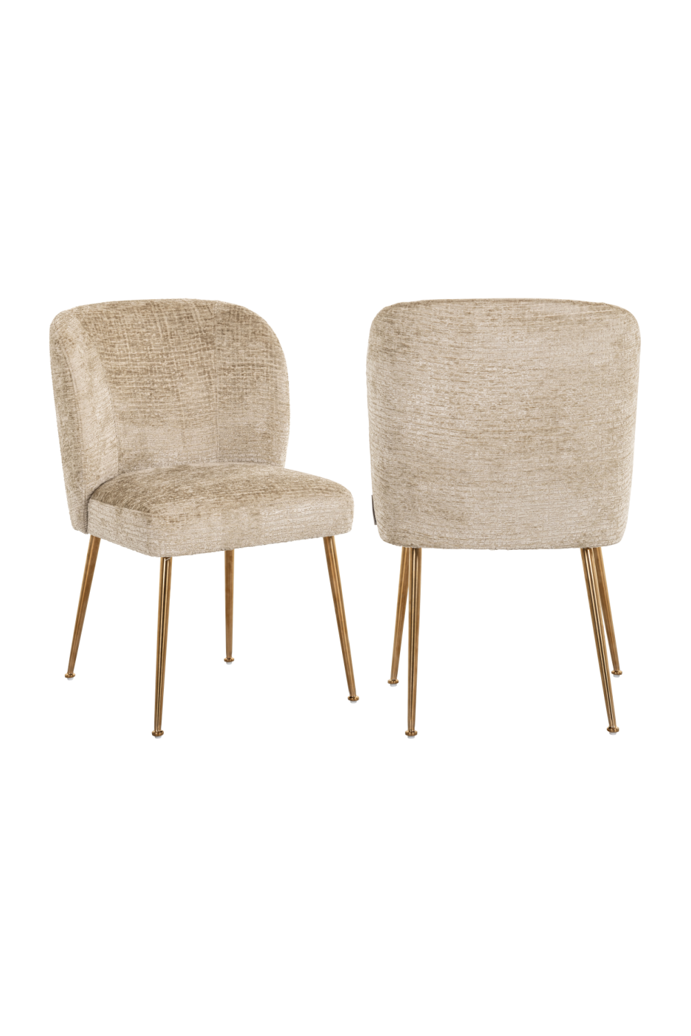 Beige Curved-Back Dining Chair | OROA Cannon | Oroa.com