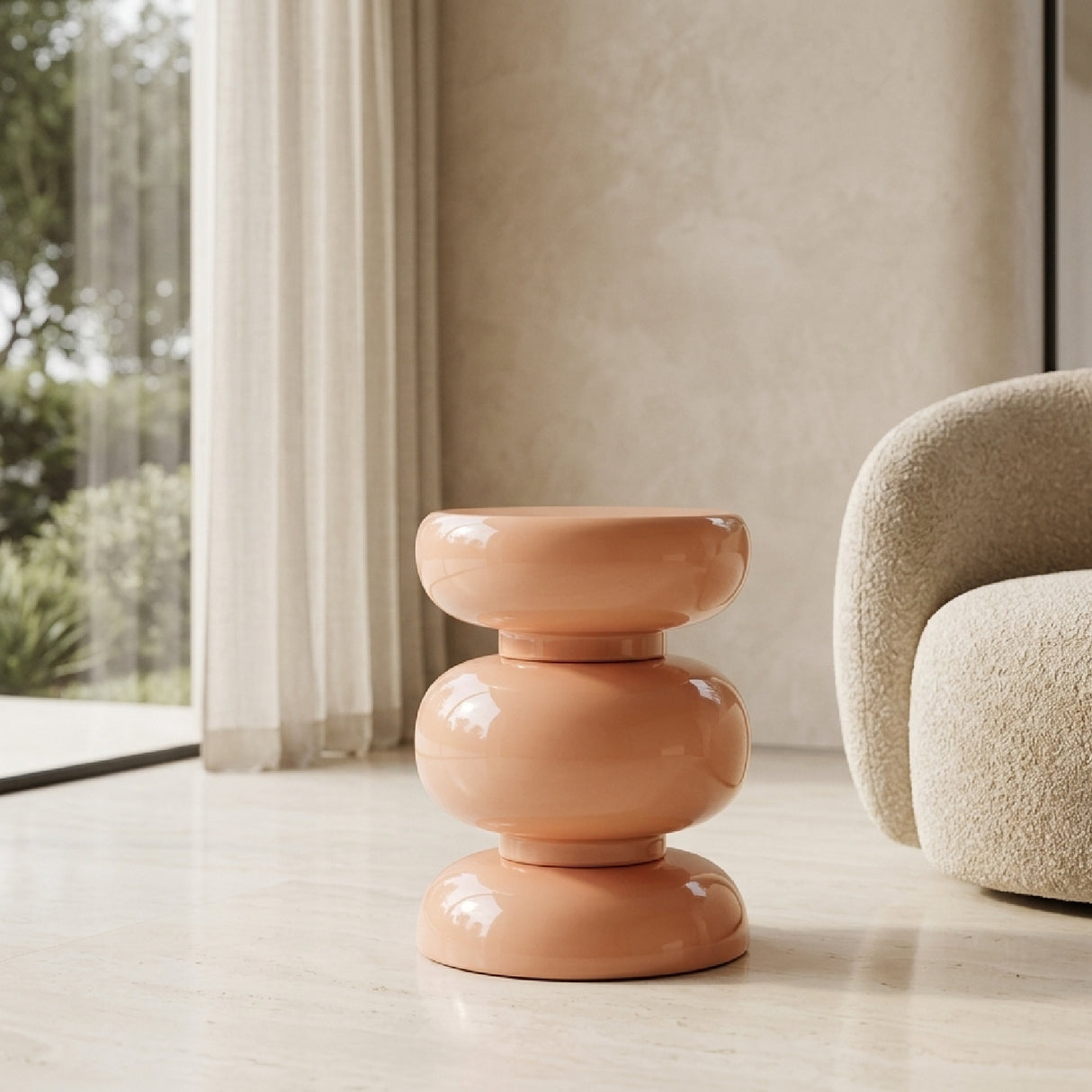   Glossy Pink End Table | Oroa.com