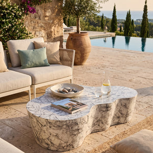   White Marble Outdoor Coffee Table | Oroa.com