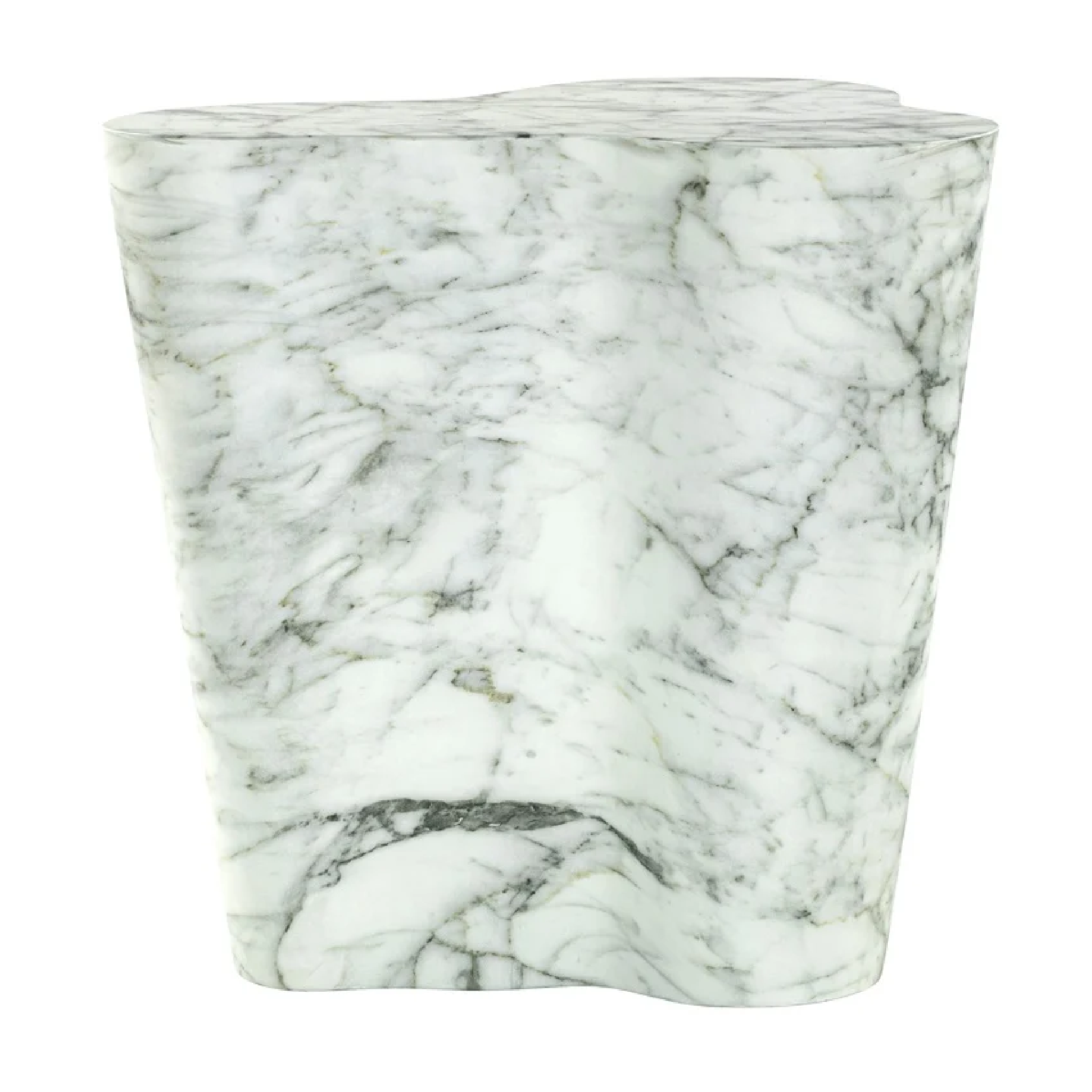 White Stone Organic End Table | OROA Rockyard | Oora.com