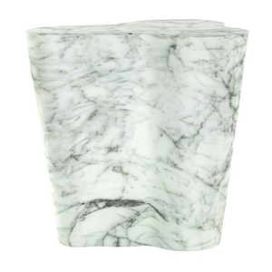 White Stone Organic End Table | Richmond Interiors Rockyard | Oroa.com