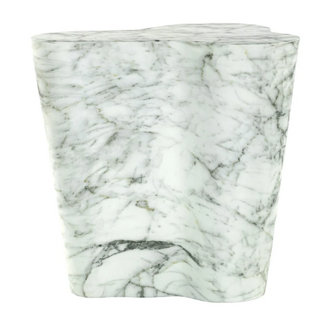 White Stone Organic End Table | Richmond Interiors Rockyard | Oroa.com
