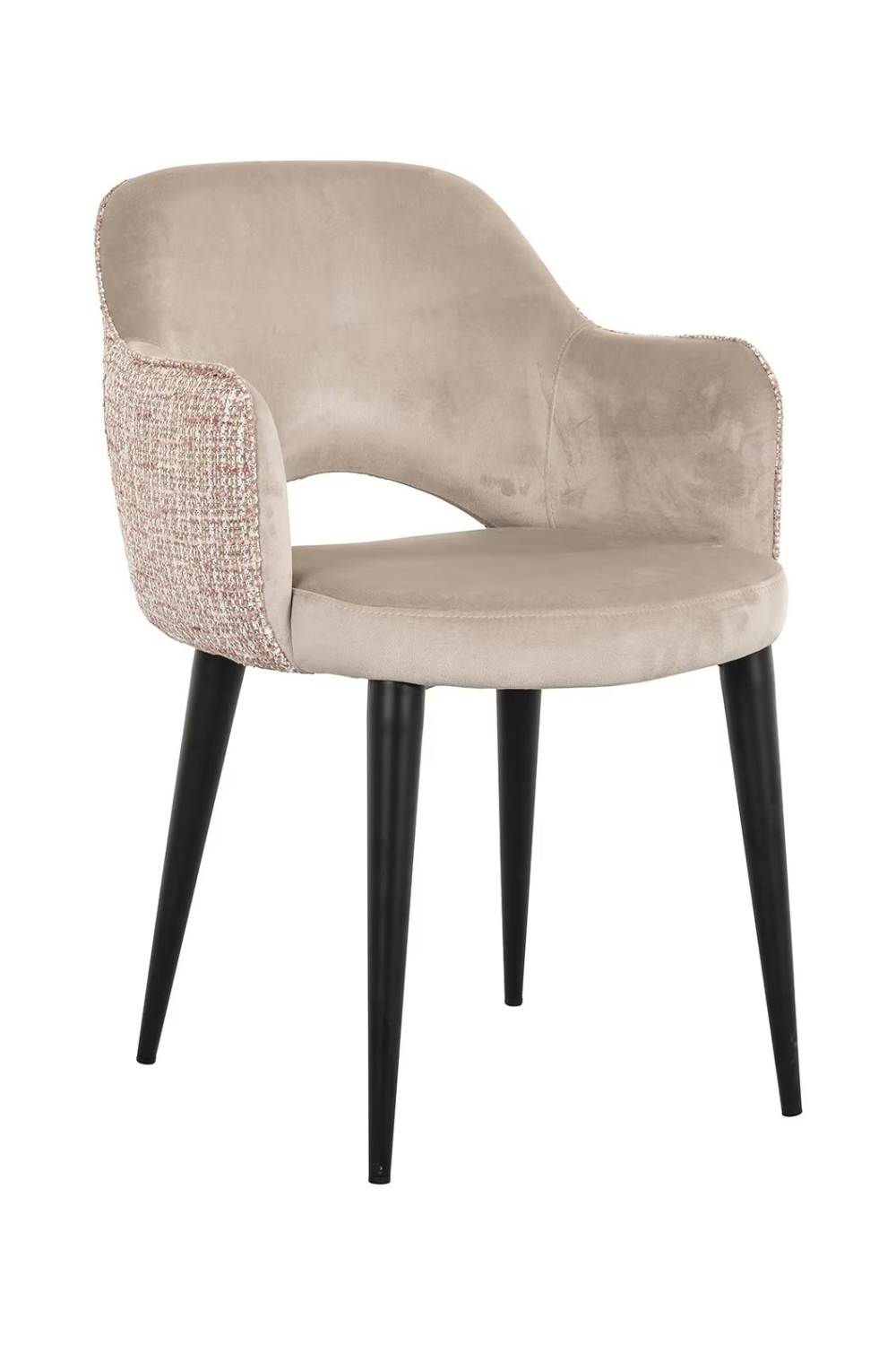 Khaki Velvet Dining Armchair | OROA Giovanna | Oroa.com