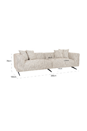 Metal Leg 3-Seater Sofa | Richmond Interiors Hoxton | Oroa.com