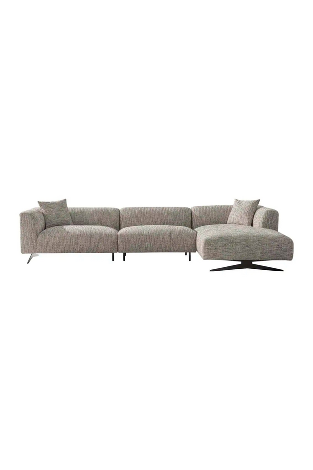 Beige 3-Seater Sofa with Right Lounge | Richmond Interiors Hoxton | Oroa.com