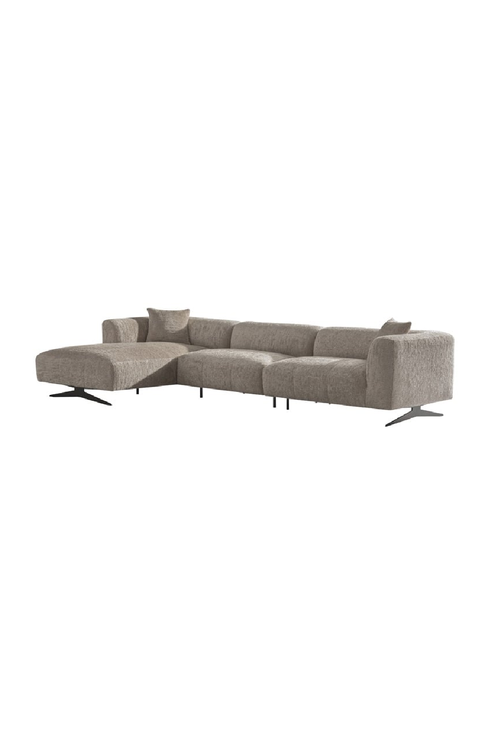 Metal Leg 3-Seater Sofa with Lounge | OROA Hoxton | Oroa.com