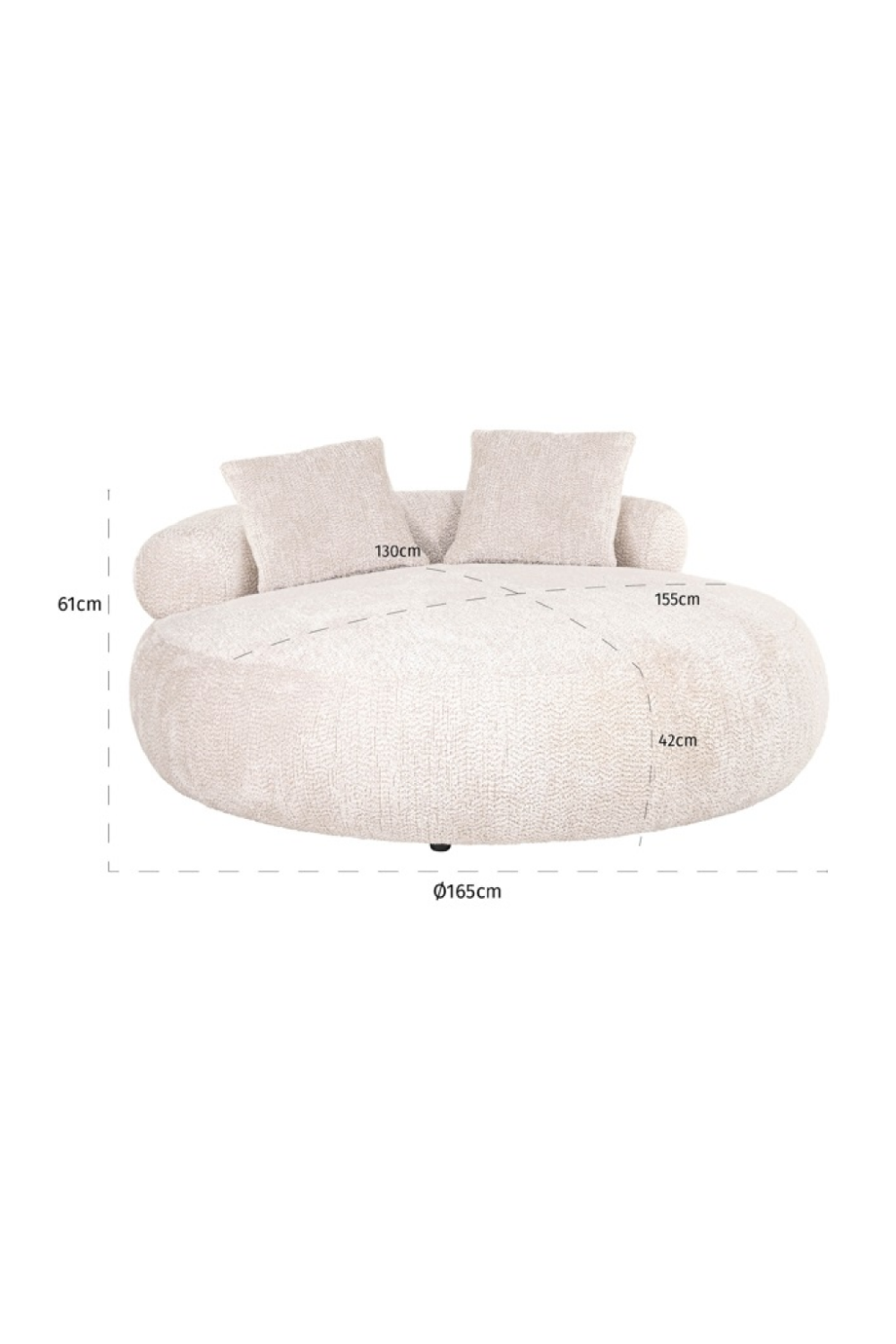 Cream Oval Daybed | OROA Tivola | Oroa.com