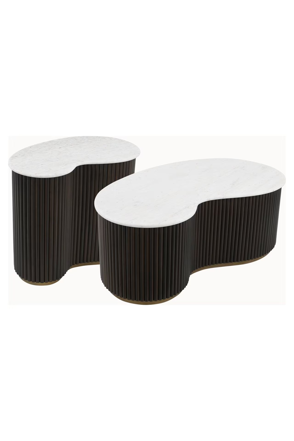 Ribbed Wood Organic Coffee Tables (2) | Richmond Interiors Mayfield | Oroa.com