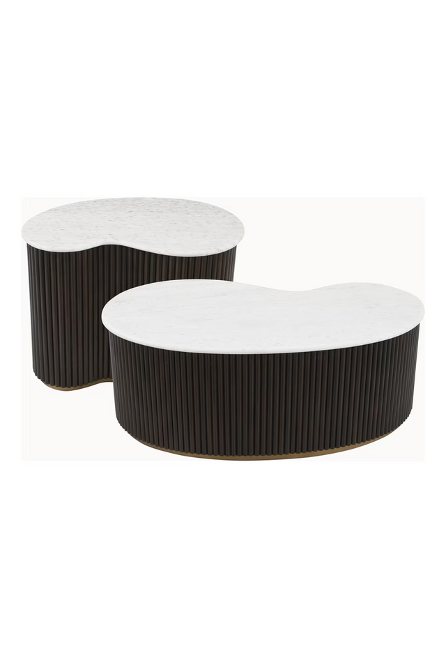 Ribbed Wood Organic Coffee Tables (2) | Richmond Interiors Mayfield | Oroa.com