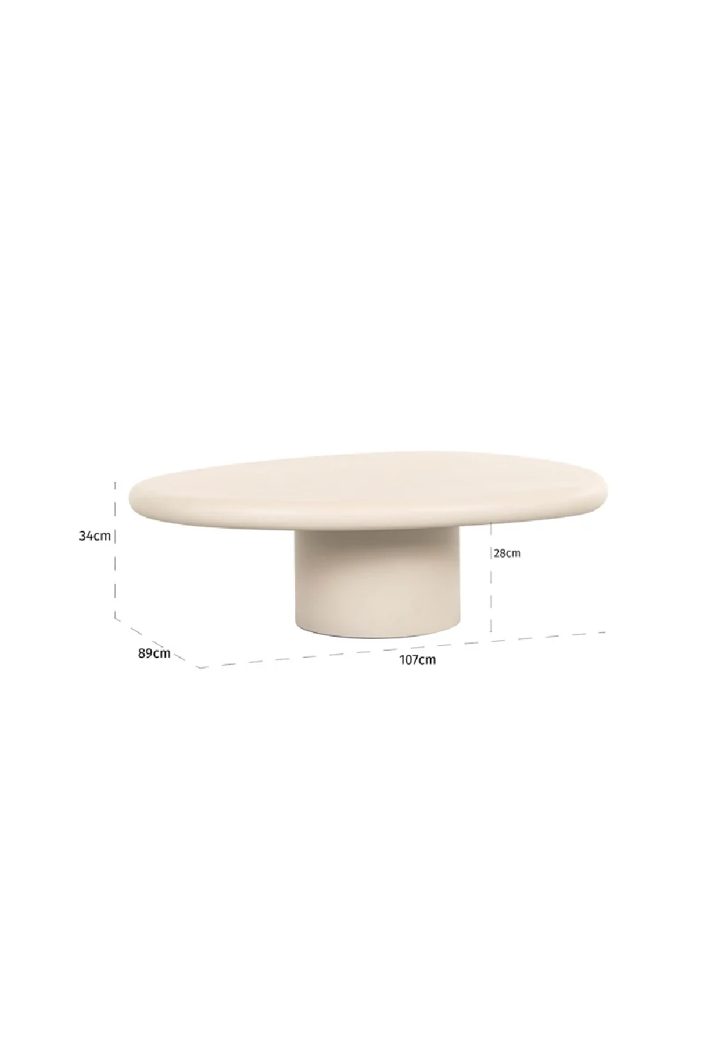 Beige Pedestal Coffee Table | Richmond Interiors Clayton | Oroa.com