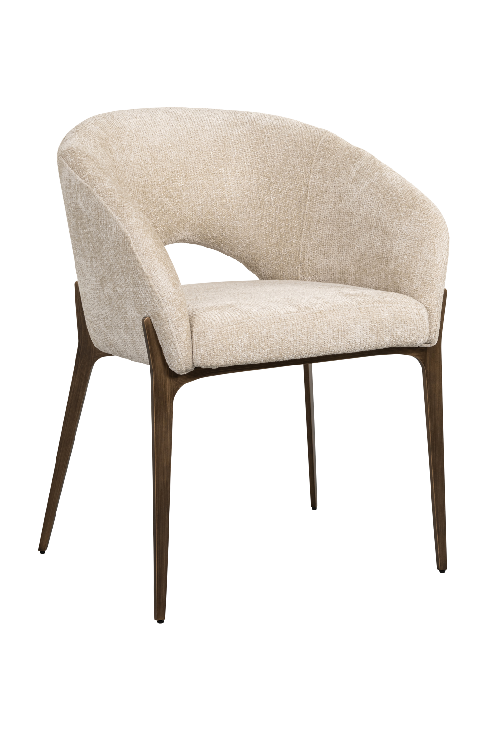 Cream Cut-Out Back Dining Chair | OROA Kenzi | Oroa.com