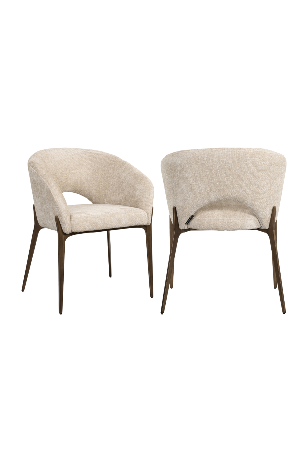 Cream Cut-Out Back Dining Chair | OROA Kenzi | Oroa.com