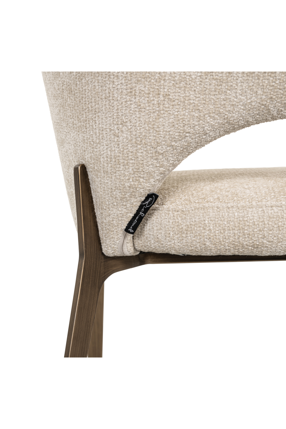 Cream Cut-Out Back Dining Chair | OROA Kenzi | Oroa.com