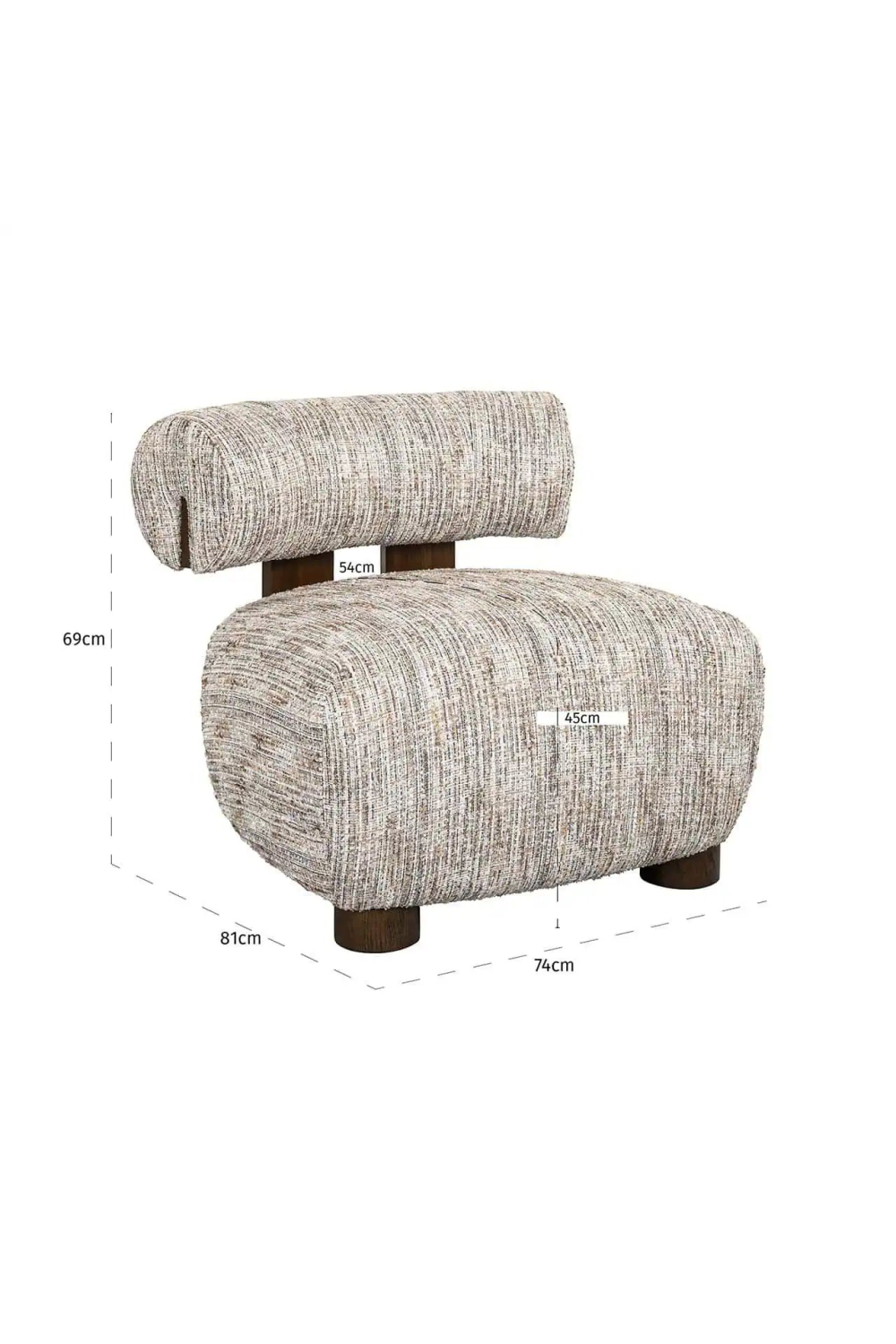 Modern Cotton Lounge Chair | Richmond Interiors | Oroa.com