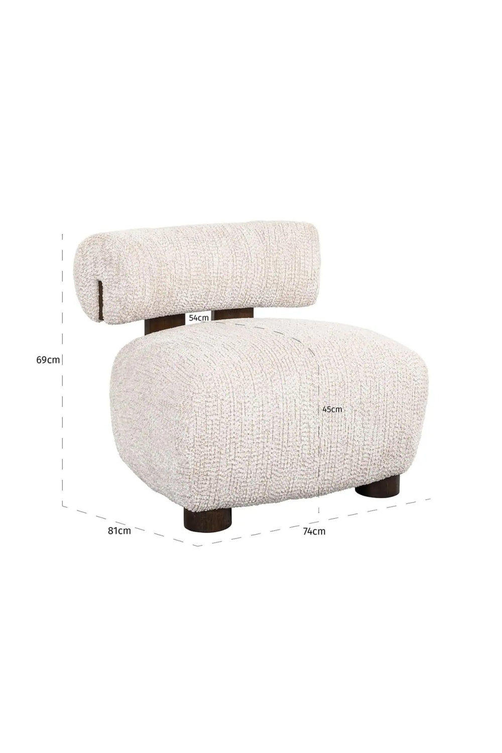 Modern Cotton Lounge Chair | Richmond Interiors | Oroa.com