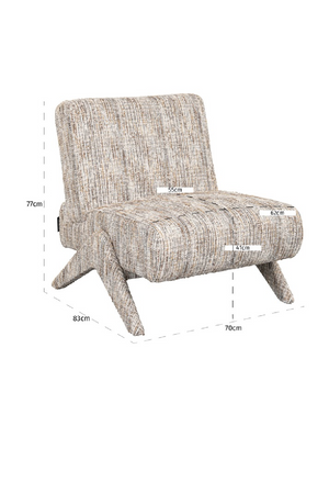 V-Leg Padded Lounge Chair | Richmond Interiors Lexi | Oroa.com