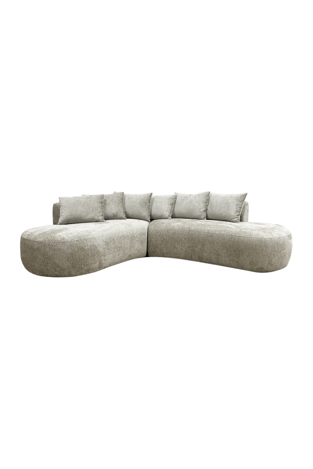 Beige 4-Seater Curved Sofa | Richmond Interiors Cassie | Oroa.com