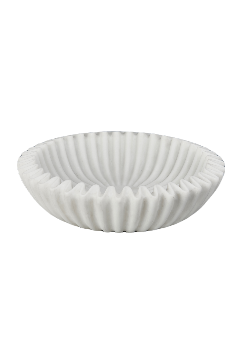 White Round Ruffled Bowl | Richmond Interiors Caline | Oroa.com